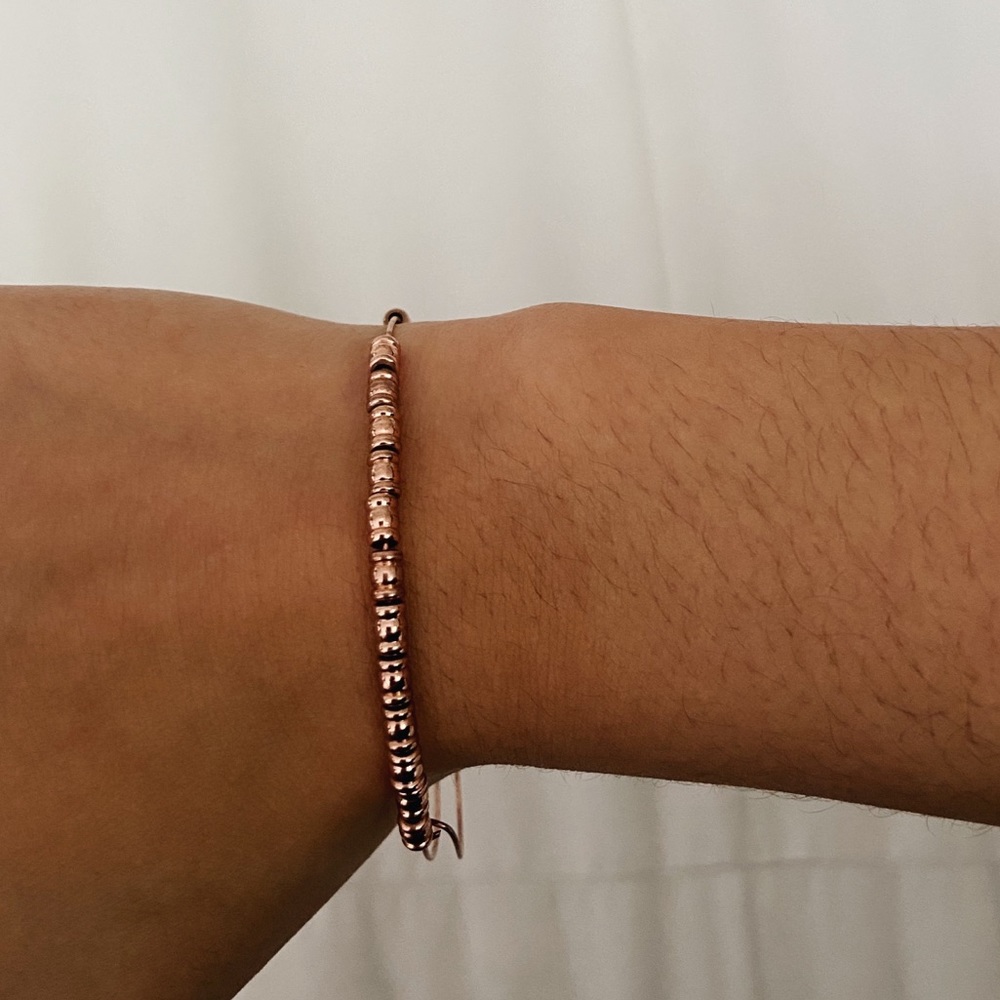 Alex and Ani Rose Gold Beaded Bracelet